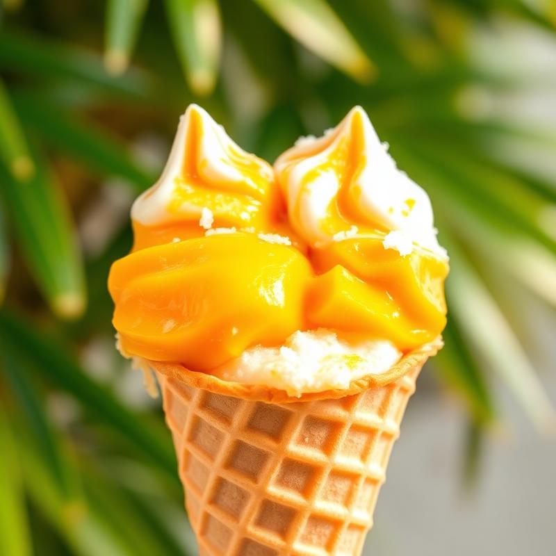 Mango & Coconut ice cream at Mount Molson Dairy Bar